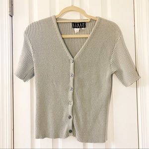 Kenar Studio short sleeve sweater cardigan
